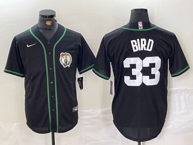 Men Boston Celtics #33 Bird Black Second generation joint name 2024 Nike NBA Jersey style 1->boston celtics->NBA Jersey